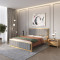 Двоспальне дерев'яне ліжко Mebigrand Барселона Б1 Горіх світлий/Аляска 93 (Сірий) 180х190 см (MBG-11514)