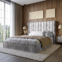 Двоспальне ліжко LION Ніно 160x200 см SILK 302 Мраморний (LION-045044)