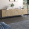 Тумба под телевизор на 3 ящика LION Wood с черными ножками 180x50x40 см Дуб Аппалачи (LION-043097)