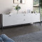Тумба под телевизор с ящиками LION Wood с черными ножками 160x40x65 см Бетон style (LION-043123)