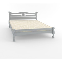 Двуспальная кровать Mebigrand Даллас Светло-серый (RAL 7040) 140х200 см (MBG-1756)
