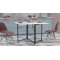 Стол трансформер книжка Вуди Ferrum-decor 75x130x90 Черный металл ДСП Белый 16 мм (FRD-106749)