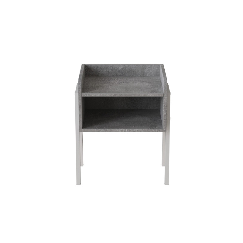 Тумба модульна Ferrum-decor Джузі 540x450x320 метал Білий ДСП Бетон 16 мм (FRD-102981)