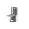 Стол книжка с этажеркой Практик 2 Ferrum-decor 1555x640x990 Черный металл ДСП Бетон 16 мм (FRD-104631)