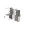 Стол книжка с этажеркой Практик 2 Ferrum-decor 1555x640x990 Черный металл ДСП Бетон 16 мм (FRD-104631)