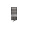 Стол книжка с этажеркой Практик 2 Ferrum-decor 1555x640x990 Черный металл ДСП Бетон 16 мм (FRD-104631)