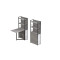 Стол книжка с этажеркой Практик 2 Ferrum-decor 1555x640x990 Черный металл ДСП Бетон 16 мм (FRD-104631)