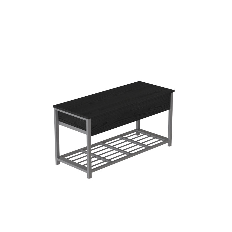 Банкетка с ящиком Ferrum-decor Дрейк 1 550x1000x400 металл Серый ДСП Сосна Кембра 16 мм (FRD-103061)