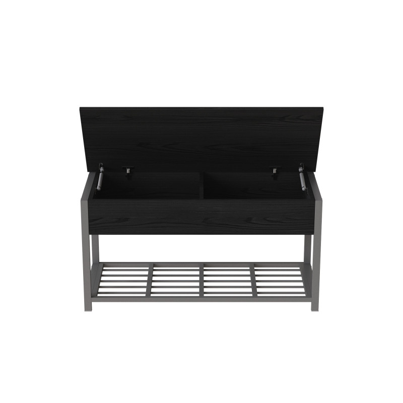 Банкетка с ящиком Ferrum-decor Дрейк 1 550x1000x400 металл Серый ДСП Сосна Кембра 16 мм (FRD-103061)