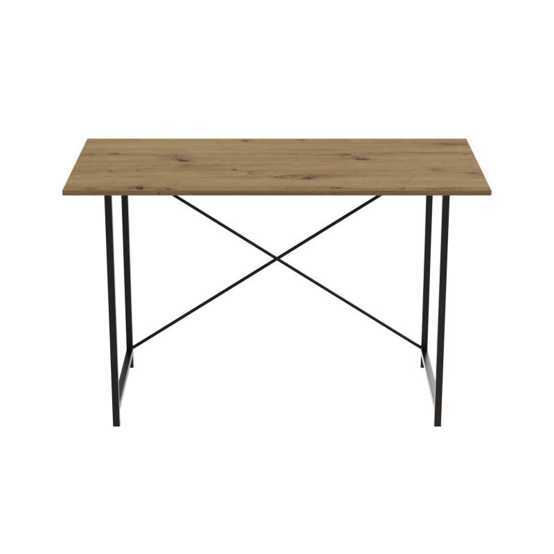 Стіл письмовий Line Лайт Ferrum-decor 750x1000x500 Чорний метал ДСП Дуб Артизан 16 мм (FRD-104841)