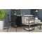 Стол-тумба трансформер Смарт 3/1 с этажеркой Ferrum-decor 1430x1450x500 Черный металл ДСП Сосна Кембра 16 мм (FRD-105111)
