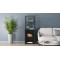 Стол-тумба трансформер Смарт 3/1 с этажеркой Ferrum-decor 1430x1450x500 Черный металл ДСП Сосна Кембра 16 мм (FRD-105111)