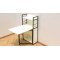 Стіл книжка з етажеркою Практик 1 Ferrum-decor 1200x640x990 Чорний метал ДСП Біле 16 мм (FRD-104611)