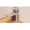 Стіл книжка з етажеркою Практик 1 Ferrum-decor 1200x640x990 Білий метал ДСП Дуб Сонома 16 мм (FRD-104621)