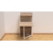 Стіл книжка з етажеркою Практик 1 Ferrum-decor 1200x640x990 Білий метал ДСП Дуб Сонома 16 мм (FRD-104621)