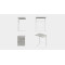 Столик приставний Террі Ferrum-decor 650x440x330 Білий метал ДСП Бетон 16 мм (FRD-104661)