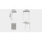 Столик приставний Террі Ferrum-decor 650x440x330 Білий метал ДСП Бетон 16 мм (FRD-104661)