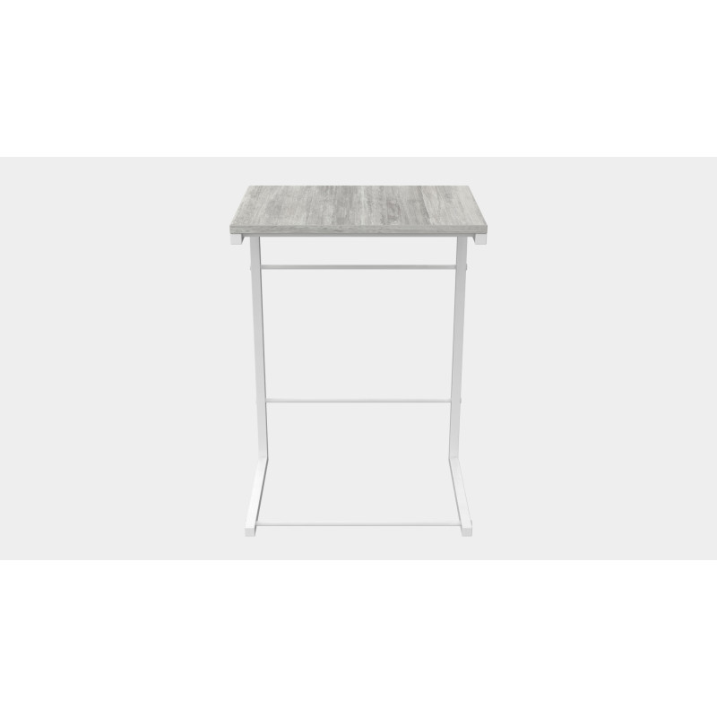 Столик приставний Террі Ferrum-decor 650x440x330 Білий метал ДСП Бетон 16 мм (FRD-104661)