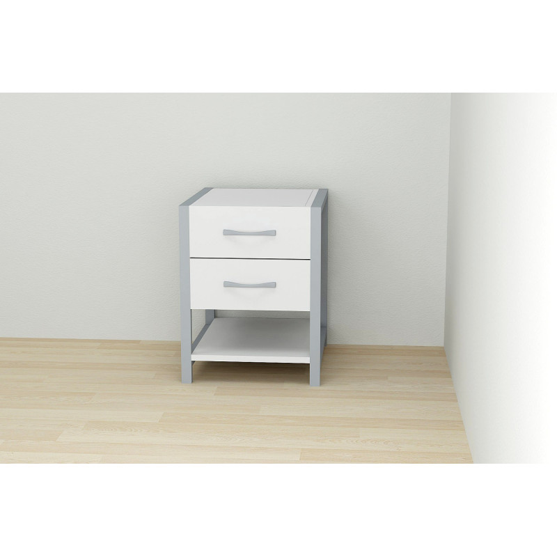 Тумба універсальна Ferrum-decor Вів'єн 2/1 50x41x40 сірий ДСП Біле 16мм (FRD-104181)