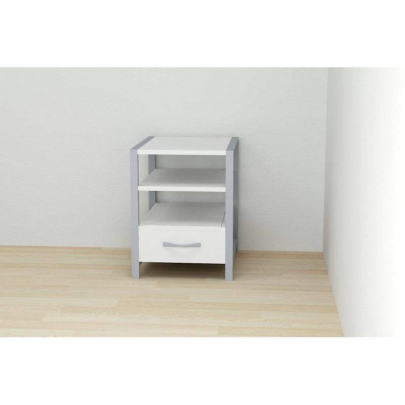 Тумба універсальна Ferrum-decor Вів'єн 1/1 50x41x40 сірий ДСП Біле 16мм (FRD-104151)