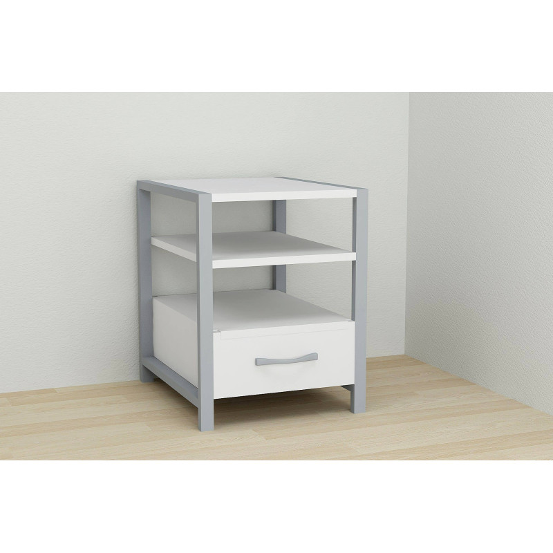 Тумба універсальна Ferrum-decor Вів'єн 1/1 50x41x40 сірий ДСП Біле 16мм (FRD-104151)