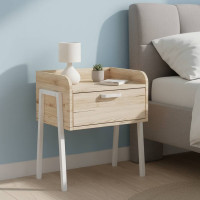 Тумба модульна Ferrum-decor Бетті 540x450x320 метал Білий ДСП Дуб Сан-Марино 16 мм (FRD-102991)