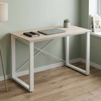 Письмовий стіл Ferrum-decor Драйв 750x1000x600 Білий метал ДСП Дуб Сан-Марино 32 мм (FRD-103311)