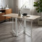 Стол-книжка трансформер Орион 2 Ferrum-decor 750x1520x730 Белый металл ДСП Дуб Сан-Марино 16 мм (FRD-104591)