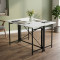 Стол-книжка трансформер Орион 3 Ferrum-decor 750x1150x880 Черный металл ДСП Белое 16 мм (FRD-105081)