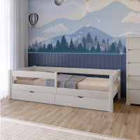 Дитяче ліжко Mebigrand Атланта Літл-2 Айворі (S0505Y30R) 80х190 см з бортиками та ящиками (MBG-15688)
