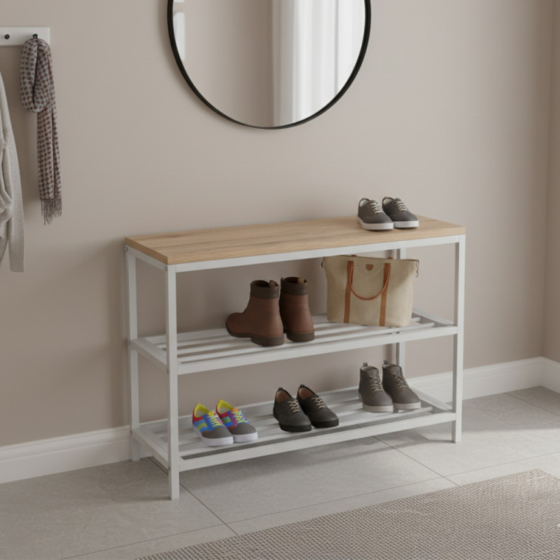 Банкетка универсальная Ferrum-decor Слайм 45x63x26 серый ДСП Сан-Марино 16мм (FRD-104081)