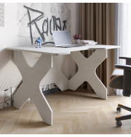 Компьютерный стол LION Донат 120х90х74,5 см Бетон style (LION-041703)