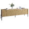 Тумба под телевизор на 3 ящика LION Wood с черными ножками 180x50x40 см Дуб Артизан (LION-043098)
