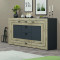 Комод 2Д4Ш Сокме Джейкоб 160x90x40,2 Дуб вікінг/Антрацит (SKM-081277)