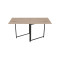 Стол трансформер книга Панама Ferrum-decor 75x148x68 Черный металл ДСП Дуб Сан-Марино 16 мм (FRD-106830)