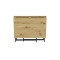 Стол трансформер книжка Вуди Ferrum-decor 75x130x90 Черный металл ДСП Дуб Артизан 16 мм (FRD-106750)
