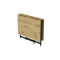 Стол трансформер книжка Вуди Ferrum-decor 75x130x90 Черный металл ДСП Дуб Артизан 16 мм (FRD-106750)