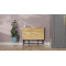 Стол трансформер книжка Вуди Ferrum-decor 75x130x90 Черный металл ДСП Дуб Артизан 16 мм (FRD-106750)