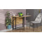 Стол трансформер книжка Вуди Ferrum-decor 75x130x90 Черный металл ДСП Дуб Артизан 16 мм (FRD-106750)