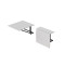Стол раскладной Александр 1 Ferrum-decor 750x600x700 Черный металл ДСП Белое 16 мм (FRD-104892)