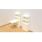 Стол книжка с этажеркой Практик 2 Ferrum-decor 1555x640x990 Белый металл ДСП Белое 16 мм (FRD-104632)