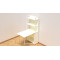 Стол книжка с этажеркой Практик 2 Ferrum-decor 1555x640x990 Белый металл ДСП Белое 16 мм (FRD-104632)