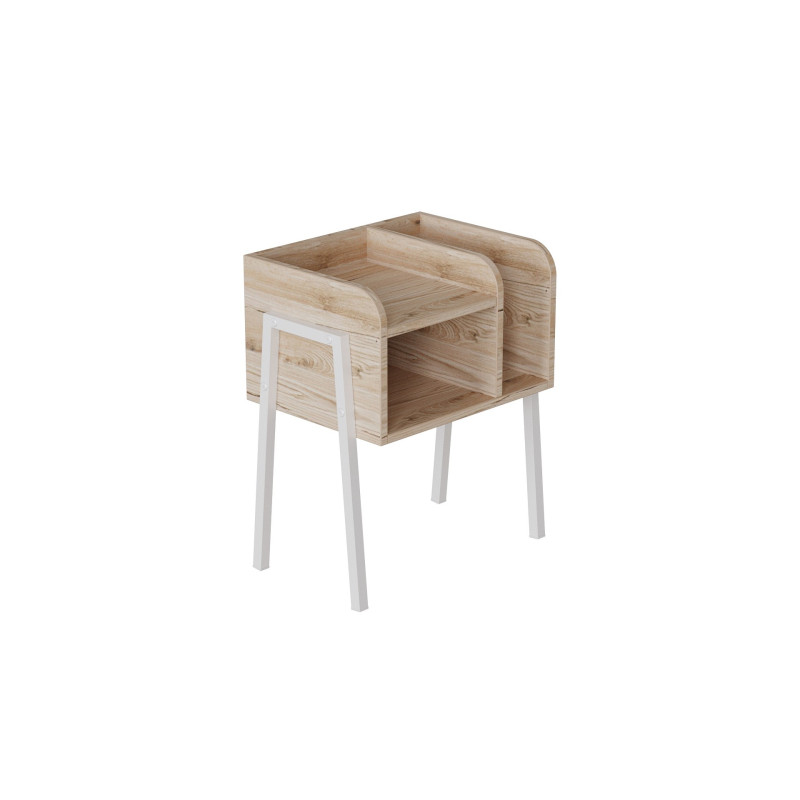 Тумба модульна Ferrum-decor Амелі 540x450x320 метал Білий ДСП Дуб Сан-Марино 16 мм (FRD-103012)