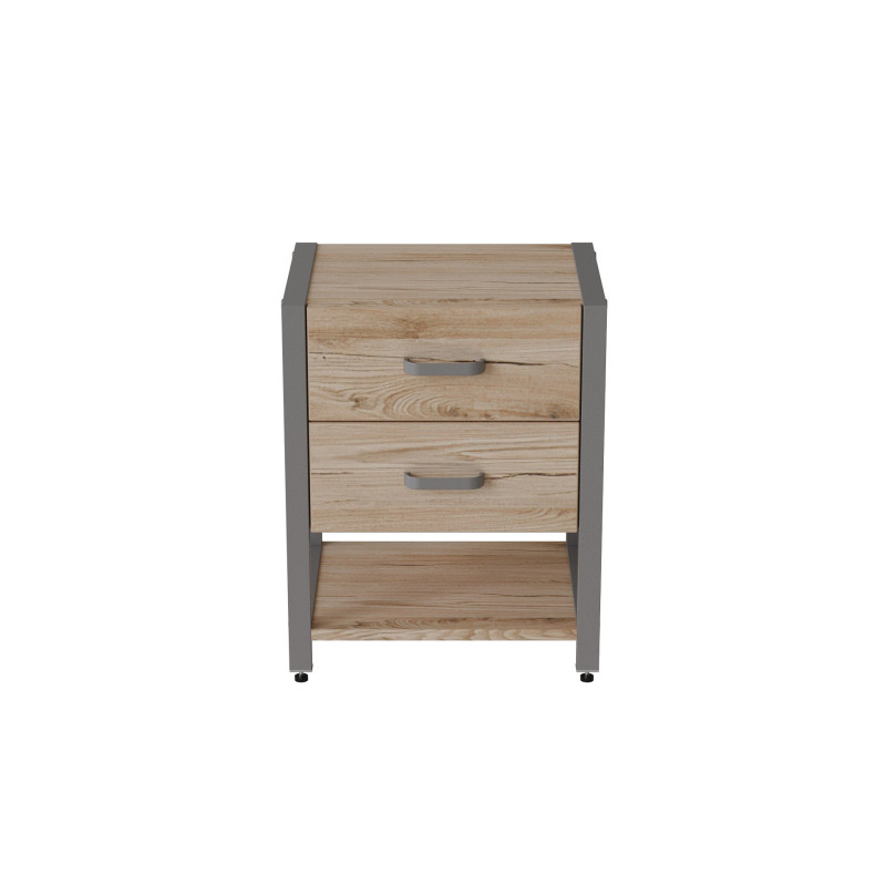 Тумба універсальна Ferrum-decor Вів'єн 2/1 50x41x40 чорний ДСП Дуб Сан-Марино 16мм (FRD-104172)