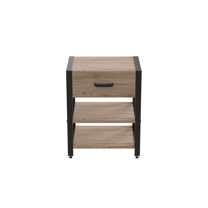 Тумба універсальна Ferrum-decor Вів'єн 1/2 50x41x40 чорний ДСП Дуб Сан-Марино 16мм (FRD-104122)