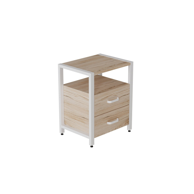 Тумба універсальна Ferrum-decor Вів'єн 2/2 50x41x40 білий ДСП Дуб Сан-Марино 16мм (FRD-104162)