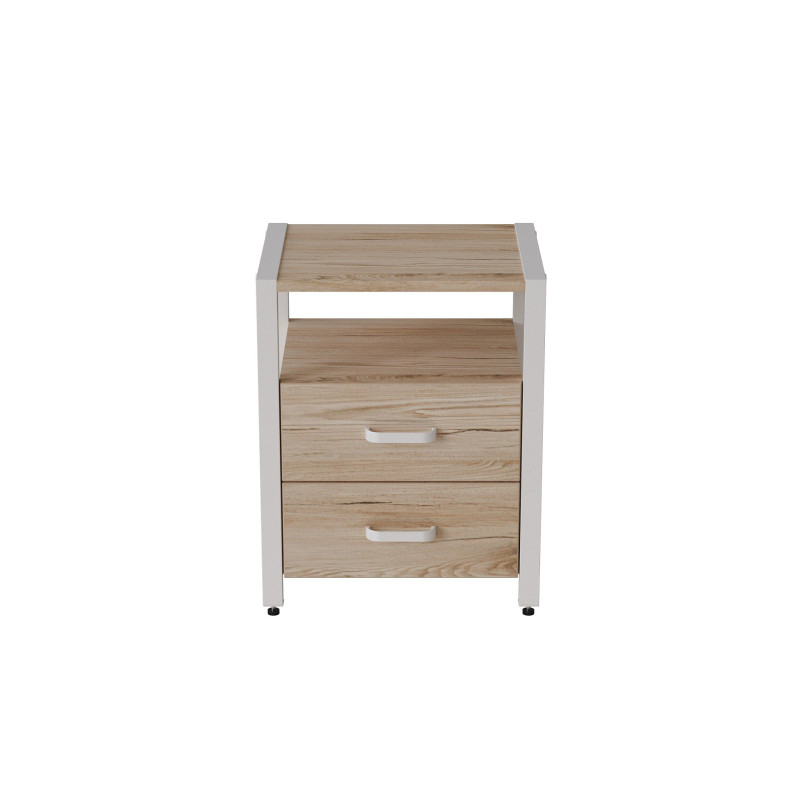 Тумба універсальна Ferrum-decor Вів'єн 2/2 50x41x40 білий ДСП Дуб Сан-Марино 16мм (FRD-104162)