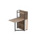 Стол книжка с этажеркой Практик 1 Ferrum-decor 1200x640x990 Черный металл ДСП Дуб Сан-Марино 16 мм (FRD-104612)