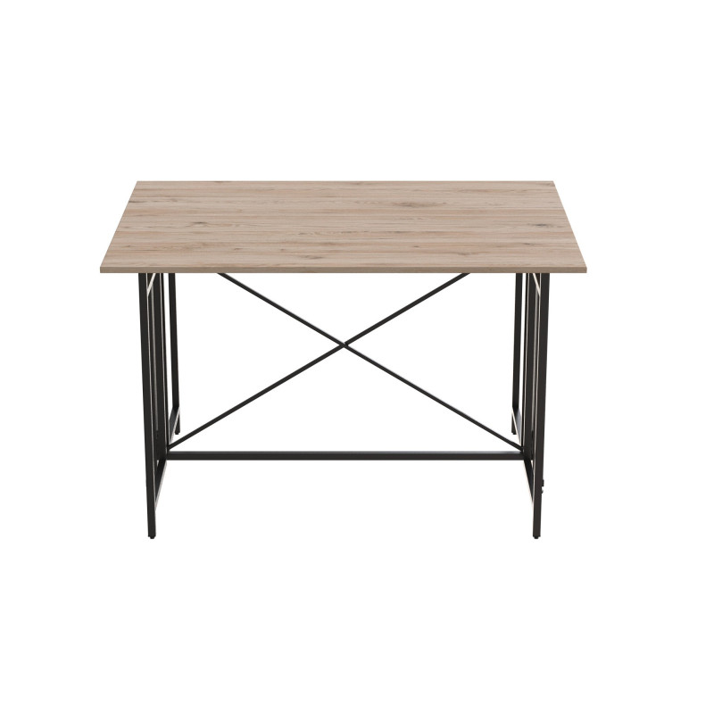 Стіл-книжка трансформер Оріон 3 Ferrum-decor 750x1150x880 Чорний метал ДСП Дуб Сан-Марино 16 мм (FRD-105082)