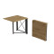 Стол-книжка трансформер Орион 1 Ferrum-decor 750x810x730 Черный металл ДСП Дуб Артизан 16 мм (FRD-104602)